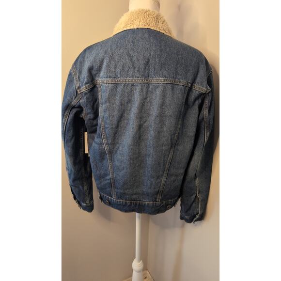 Nwt Wrangler western rancher barn denim Sherpa jacket sm - Picture 4 of 13